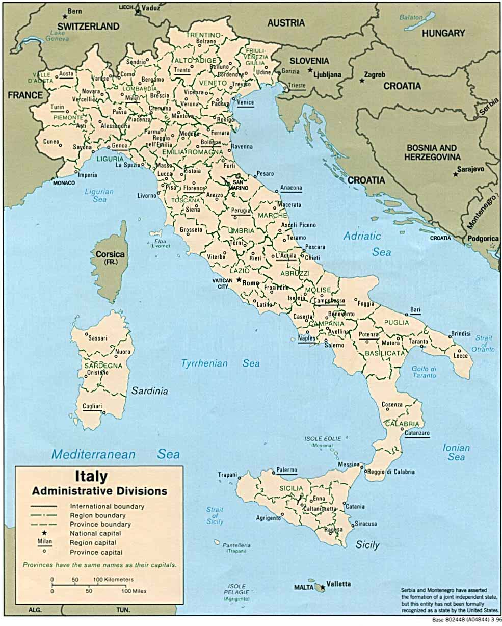 Italy Map Regions