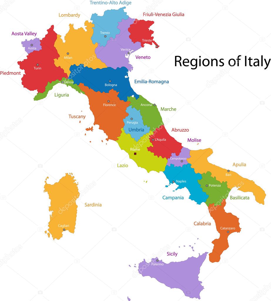 Italy Map Regions