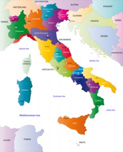 Italy Map Regions And Capitals