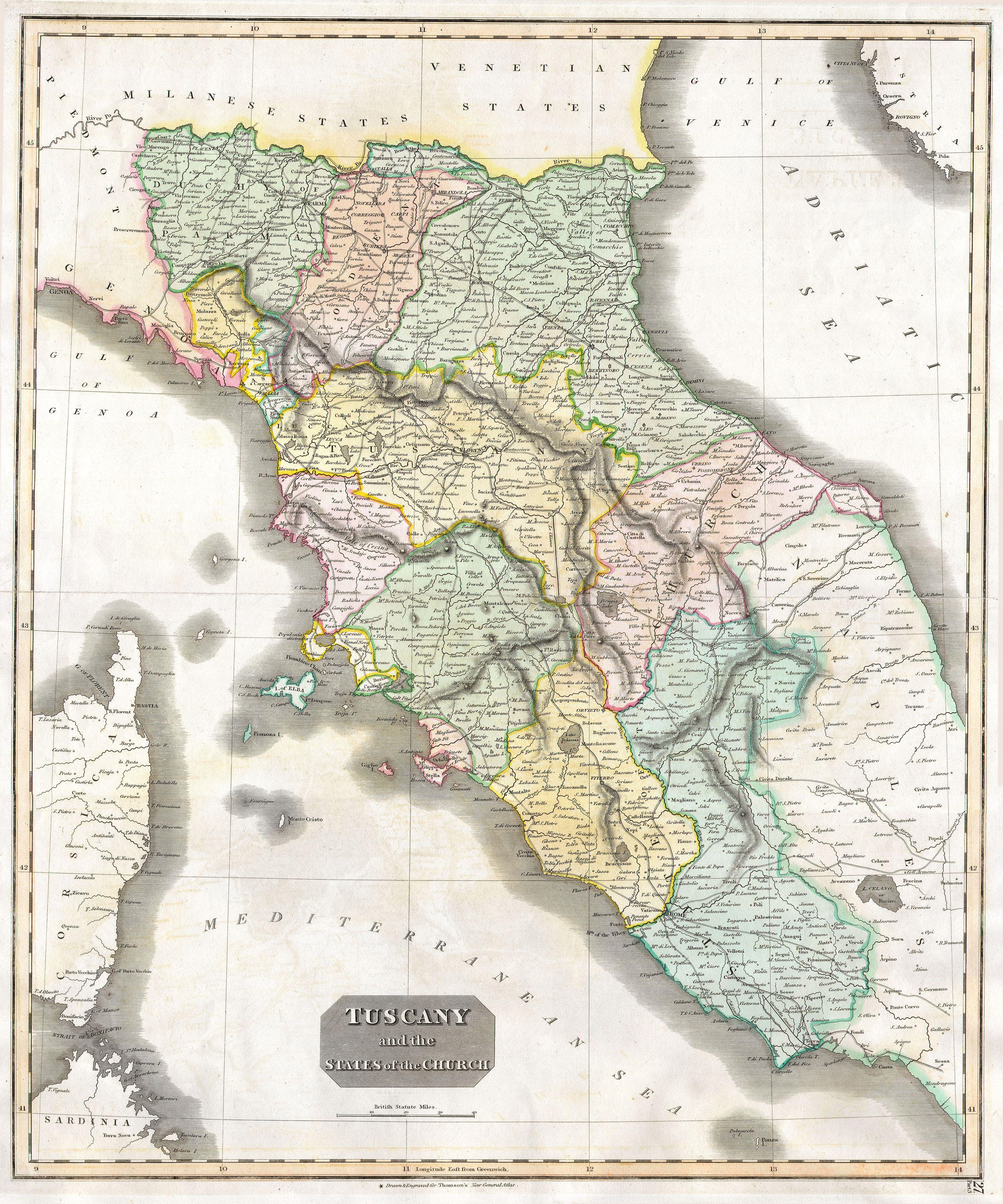 Italy Map Tuscany