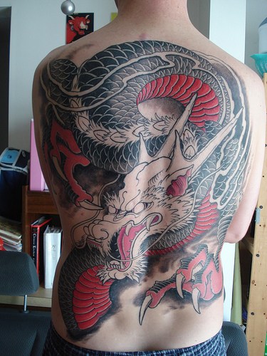 Japanese Dragon Tattoo On Leg