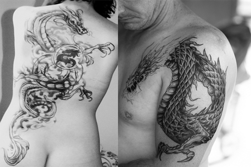 Japanese Dragon Tattoo On Leg