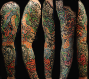 Japanese Dragon Tattoo Sleeve Designs