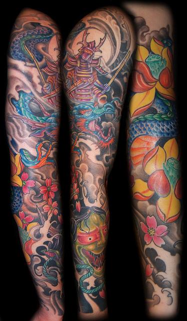 Japanese Dragon Tattoo Sleeve Designs