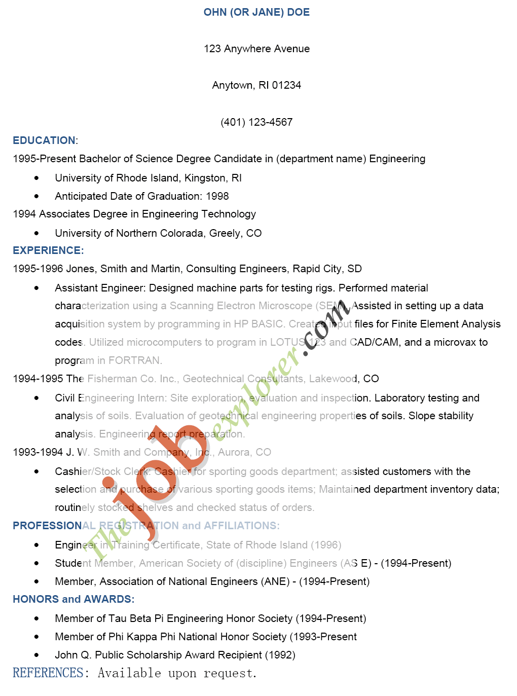 Jobstreet Resume Sample Download