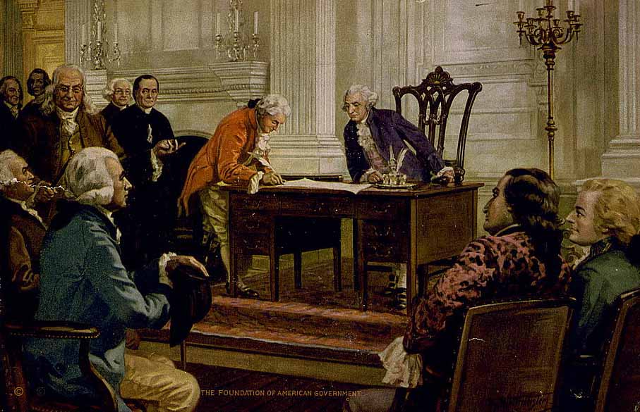 John Adams Signing The Declaration Of Independence