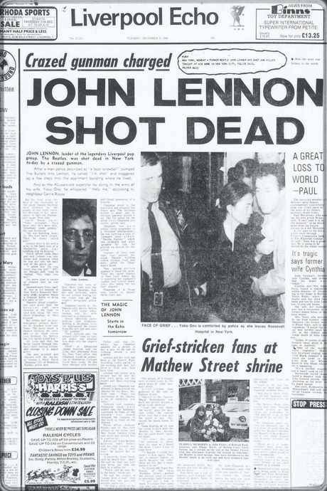 John Lennon Death Newspaper