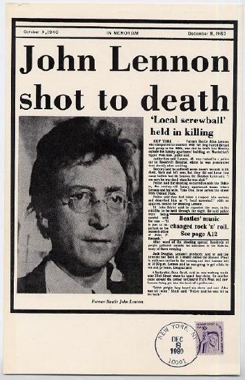 John Lennon Death Newspaper