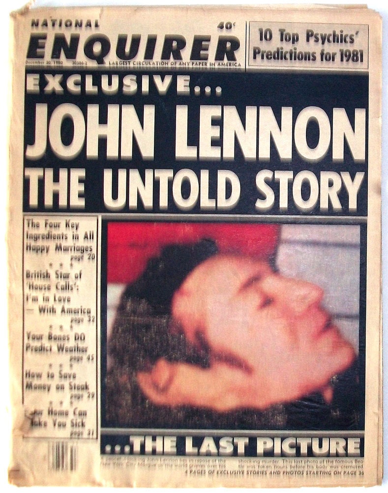 John Lennon Death Photos National Enquirer