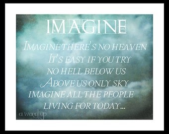 John Lennon Imagine Lyrics Poster