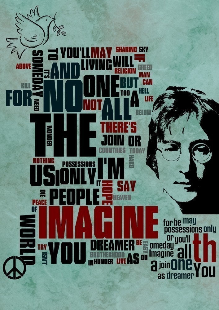 John Lennon Imagine Poster Print