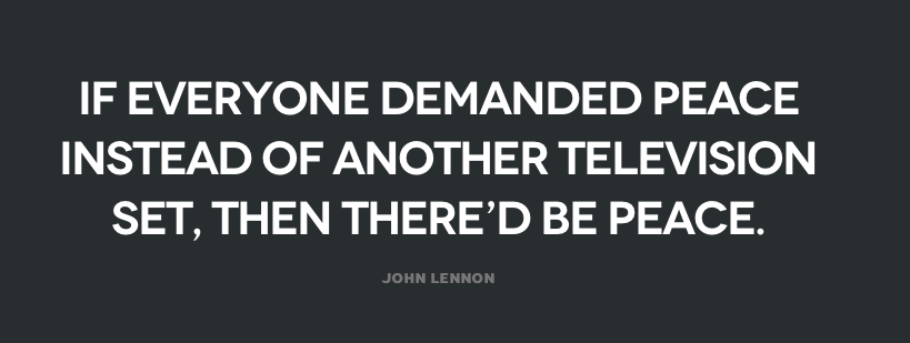 John Lennon Peace Quotes