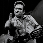 Johnny Cash Finger Poster