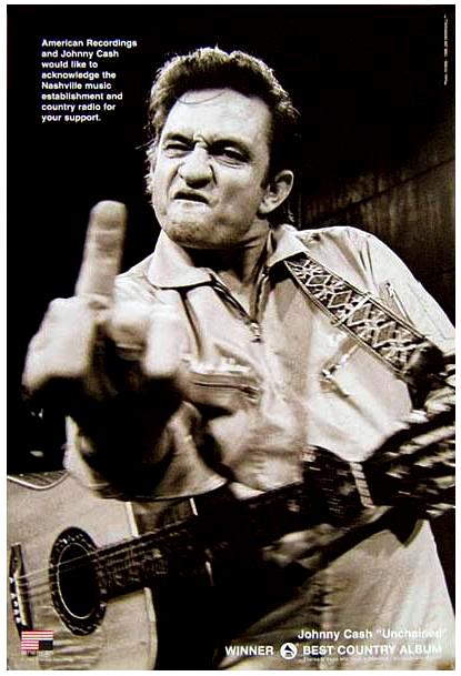 Johnny Cash Finger Poster