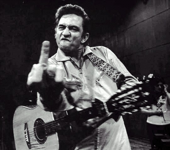 Johnny Cash Middle Finger