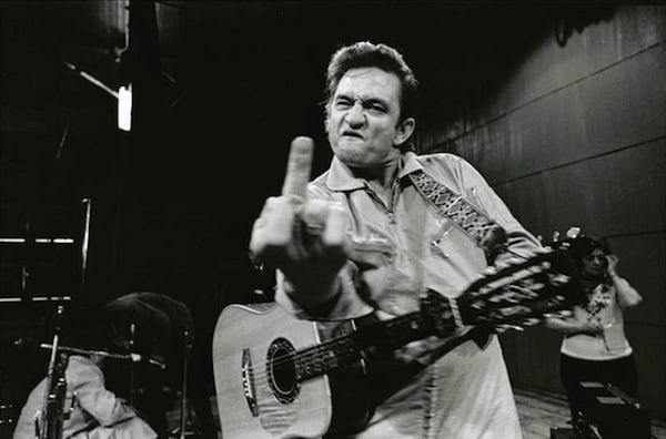 Johnny Cash Middle Finger Drawing