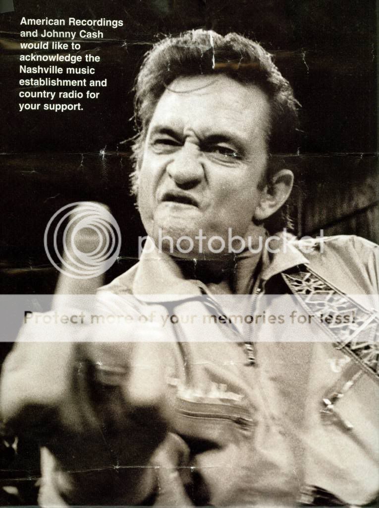 Johnny Cash Middle Finger Poster