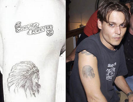 Johnny Depp And Winona Ryder Tattoo