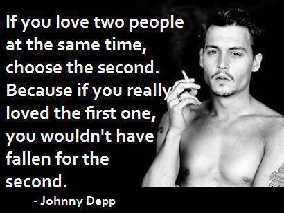 Johnny Depp Quotes Love Two People