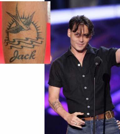 Johnny Depp Tattoos Jack