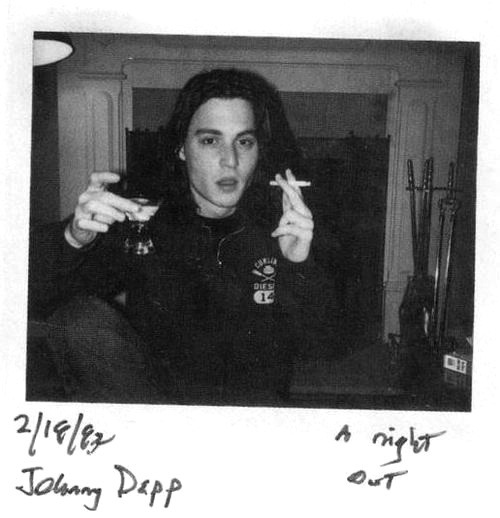 Johnny Depp Young Black And White