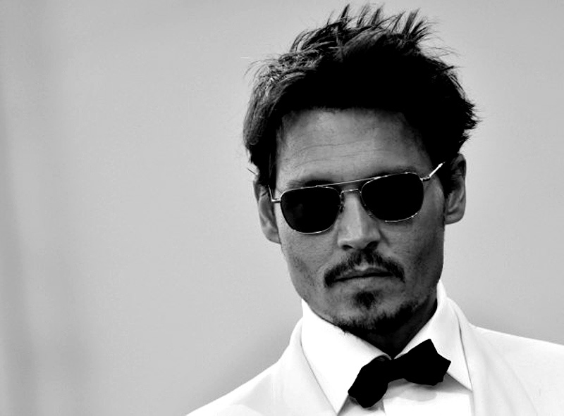 Johnny Depp Young Black And White