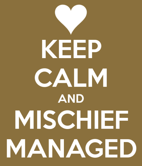 Keep Calm And Mischief Managed