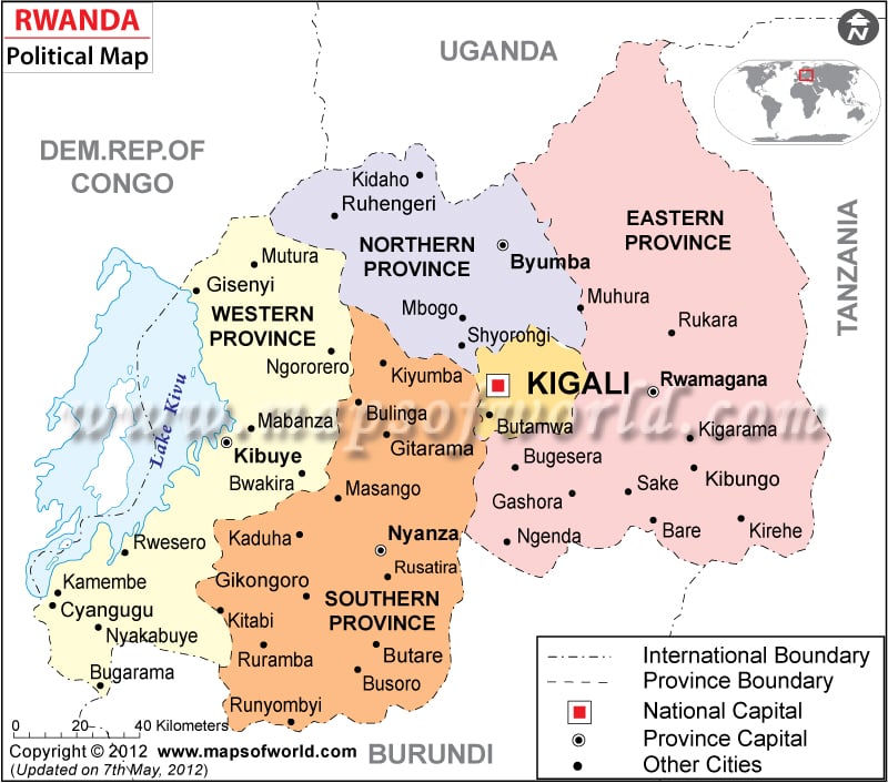 Kigali Rwanda Map