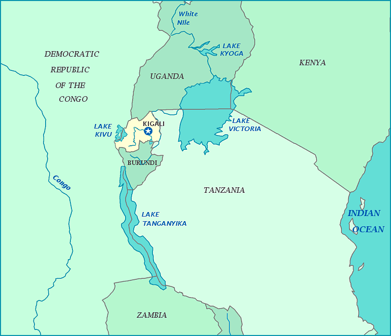 Kigali Rwanda Map