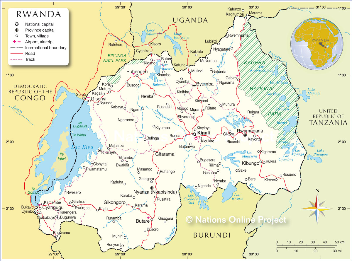 Kigali Rwanda Map