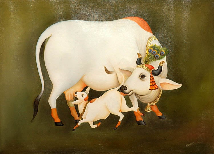 Krishna With Cow