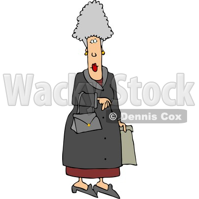 Lady With Shopping Bags Clipart