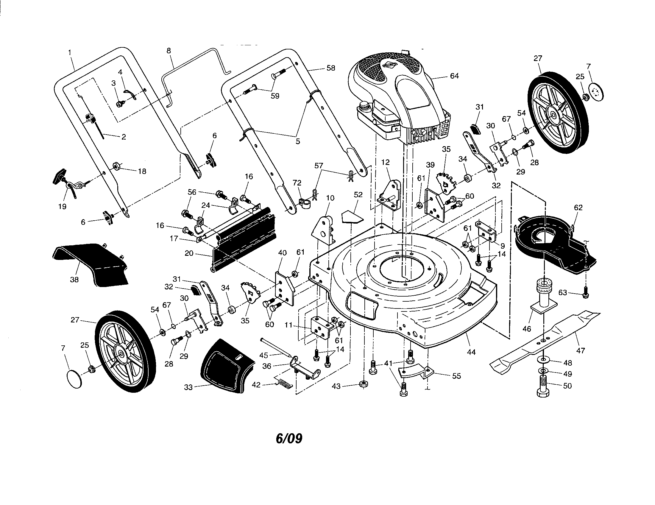 Lawn Mower Engine Parts Diagram