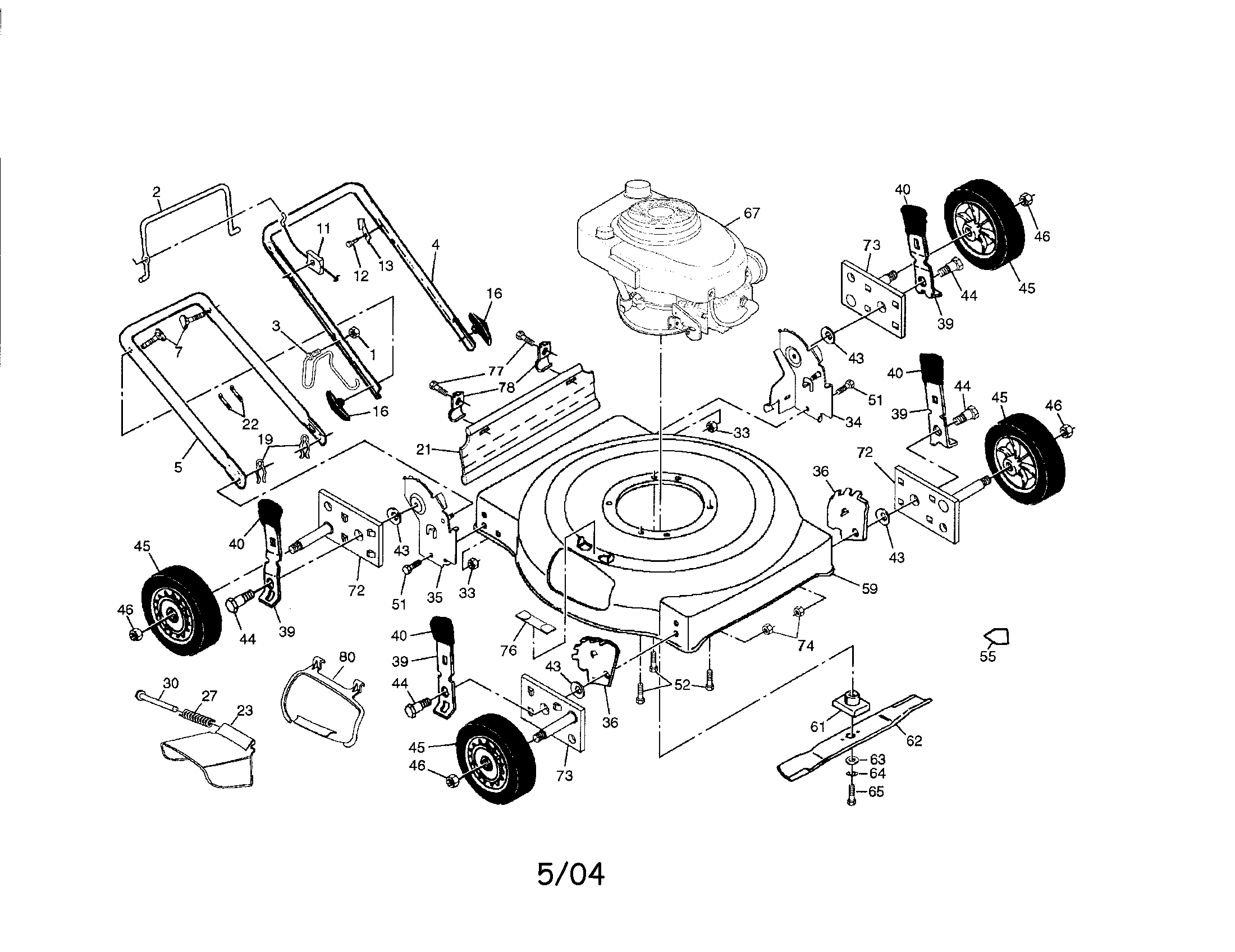 Lawn Mower Engine Parts Diagram