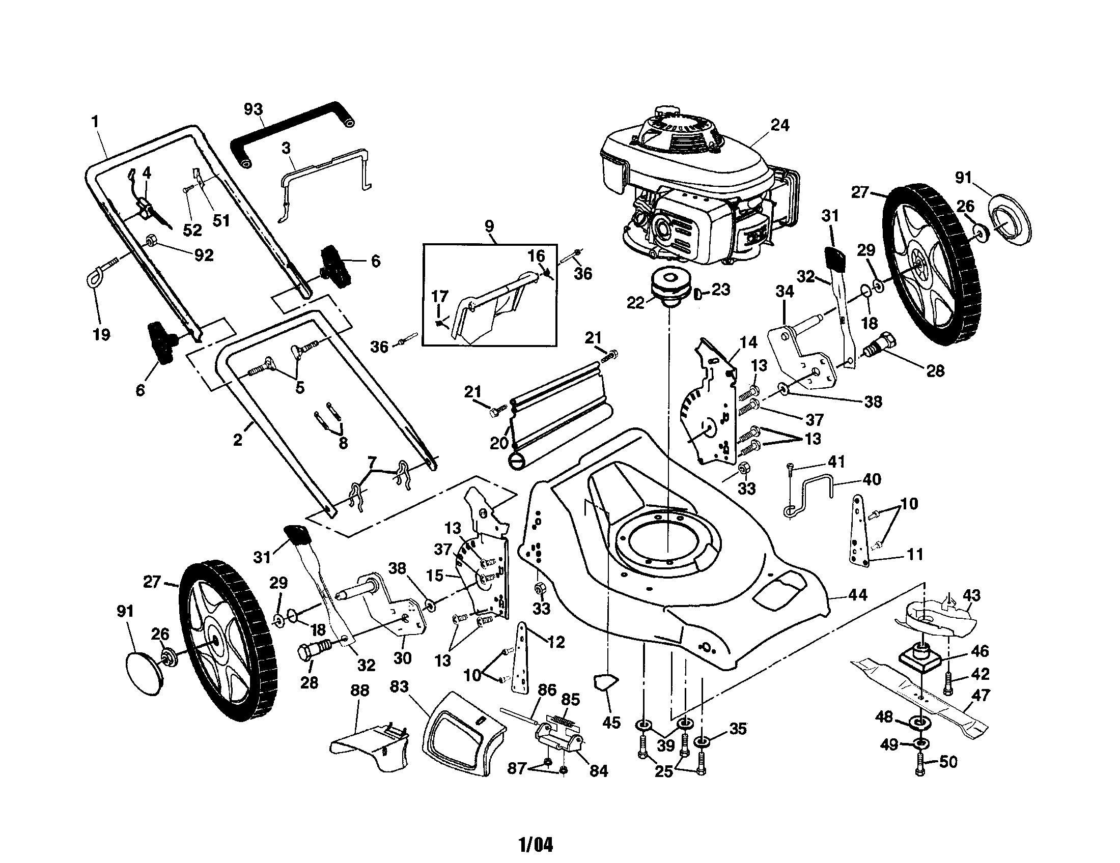 Lawn Mower Engine Parts Diagram