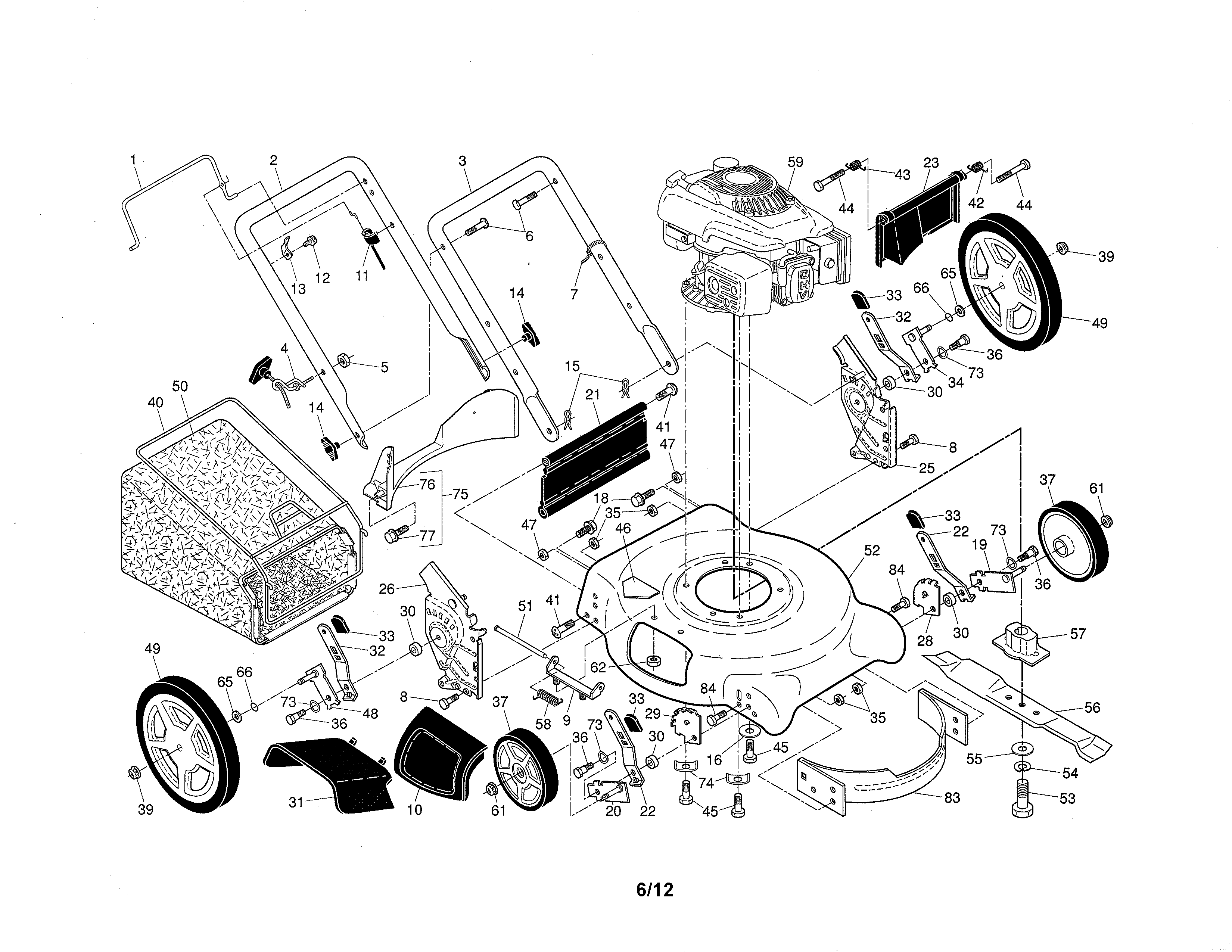 Lawn Mower Engine Parts Diagram