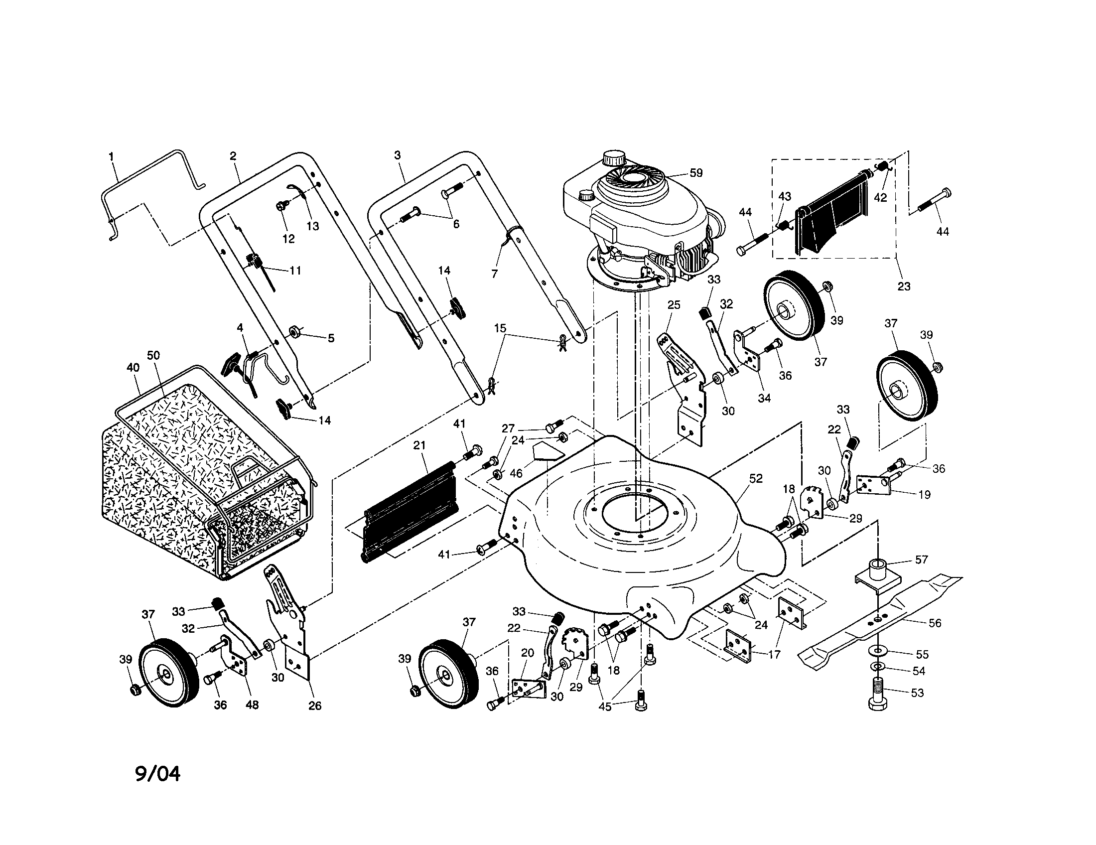 Lawn Mower Engine Parts Diagram