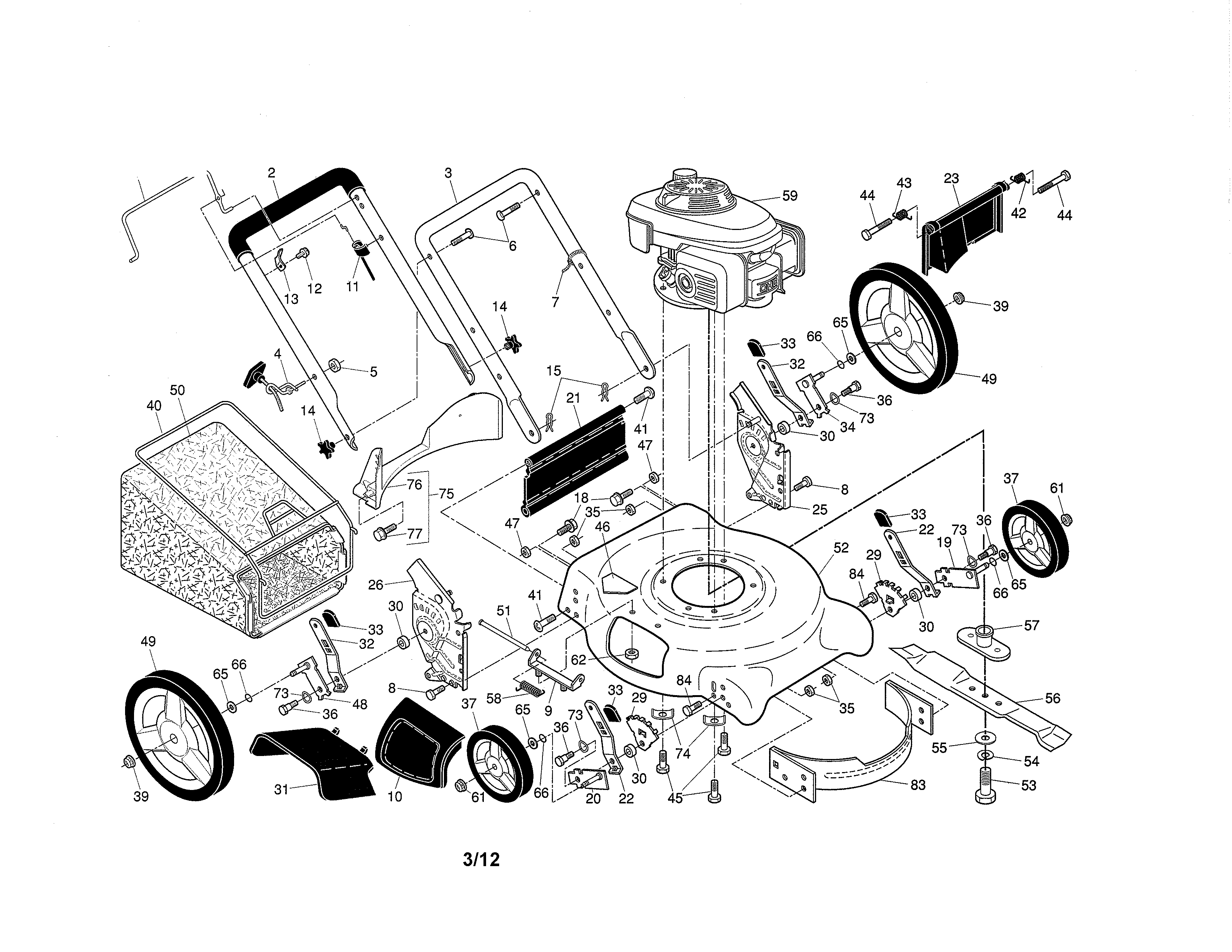 Lawn Mower Parts Diagram