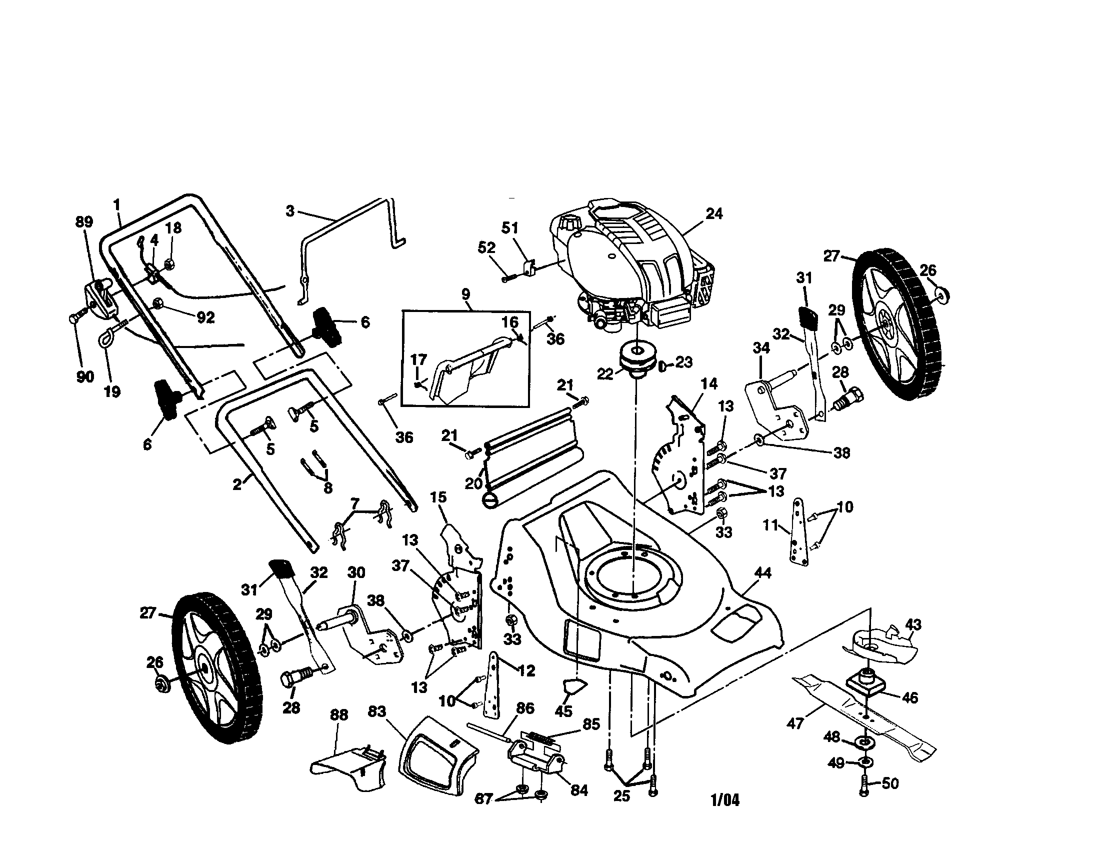 Lawn Mower Parts Diagram