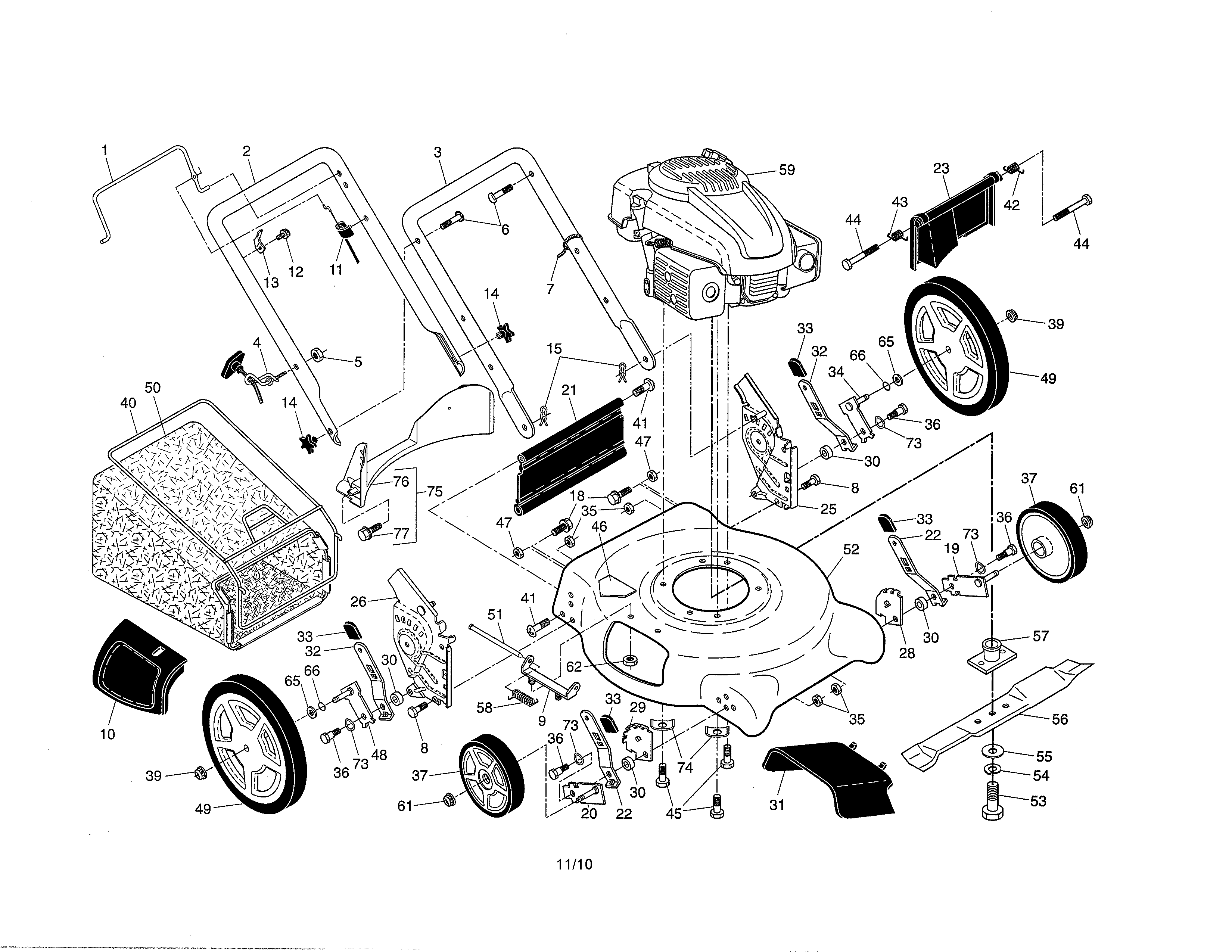 Lawn Mower Parts Diagram