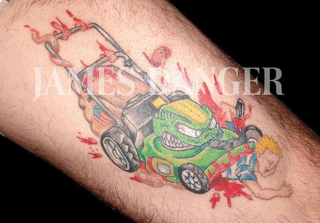 Lawn Mower Tattoo