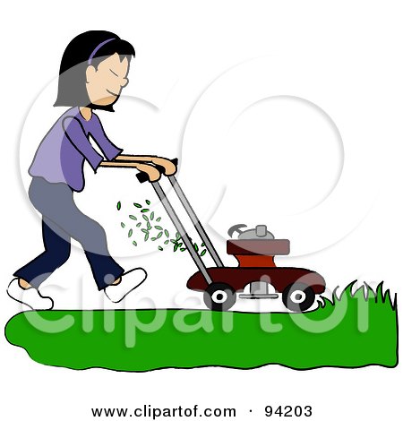 Lawn Mower Tattoo Girl