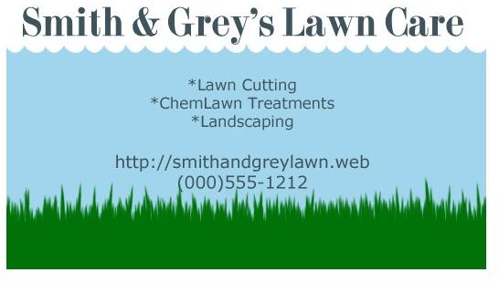 Lawn Mowing Business Cards