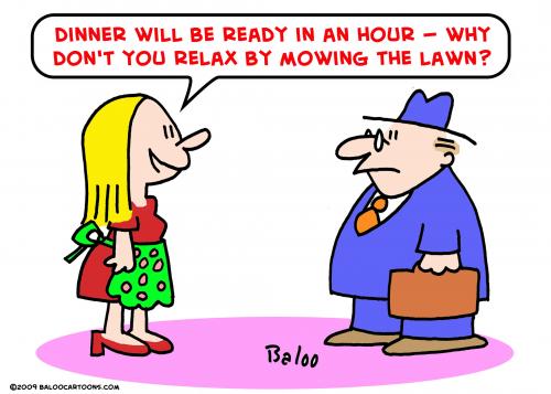 Lawn Mowing Cartoon