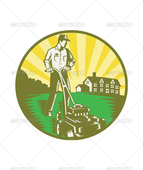 Lawn Mowing Logos