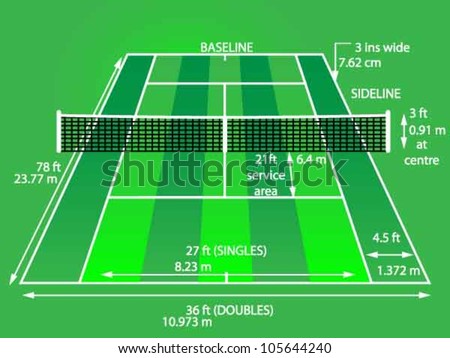 Lawn Tennis Court Size