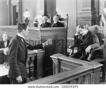 Lawyer In Courtroom