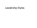 Leadership Styles In Nursing Autocratic