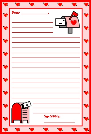 Letter Writing Paper For Kids Printable