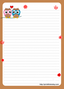 Letter Writing Paper For Kids Printable